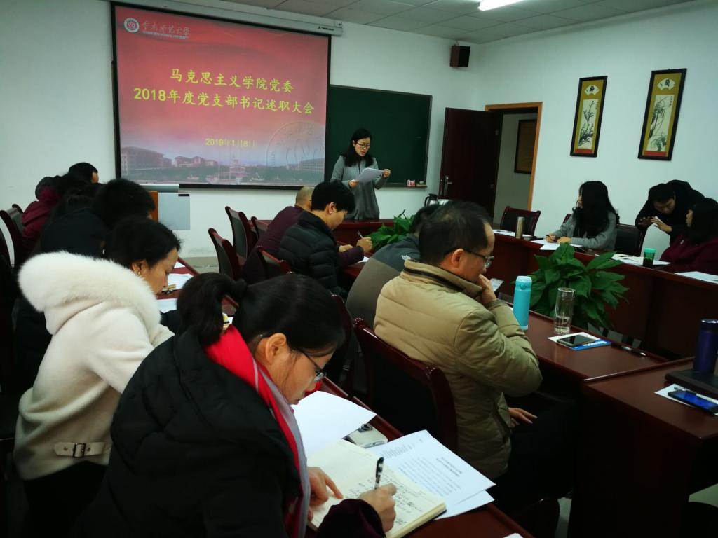 思法党支部书记杨桦老师述职